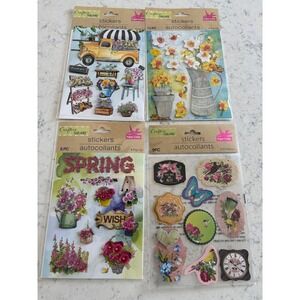 Lot 4 New old stock Crafters Square pop-up Stickers Watering Can paper craft 3-D